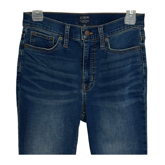 J. Crew 9" Skinny Jeggings in Signature Stretch+ Dark Wash Blue Jean Size 26 - Picture 4 of 11